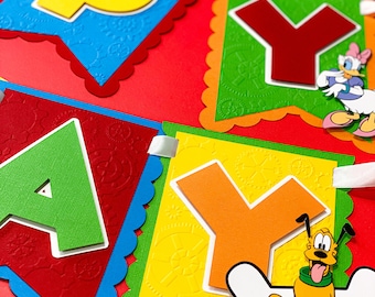 Mickey Clubhouse Banner | Mickey and Friends Theme Party | Mickey Mouse Birthday | Personalized Banner
