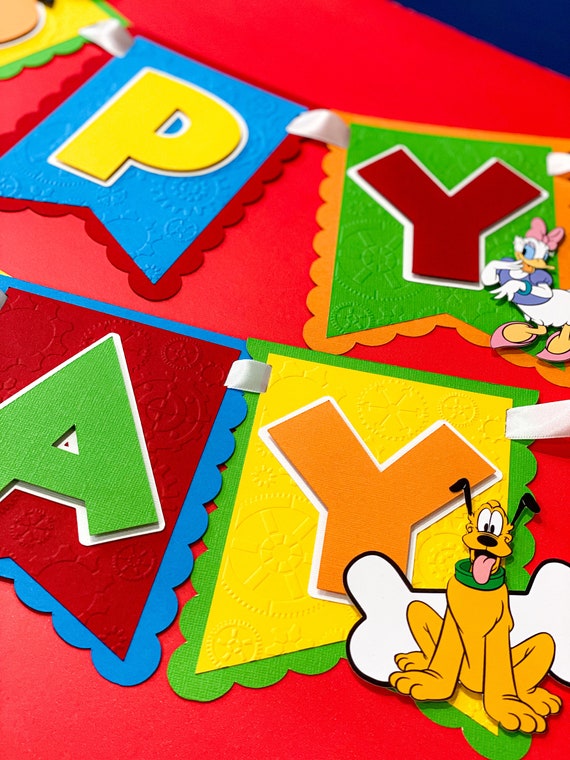 Mickey Clubhouse Banner | Mickey and Friends Theme Party | Mickey Mouse Birthday | Personalized Banner