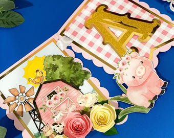 Farm Theme Banner | Barnyard Theme Birthday Banner | Personalized Birthday Banner | Farm Animals Theme Party | Party Decorations