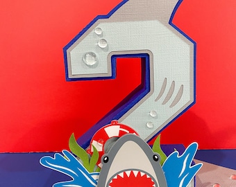 Shark 3D Letters or Numbers| Jawsome Shark Party Theme | Shark Ocean Birthday Keepsake | Boy Under the Sea Party Decor | Shark Centerpiece|