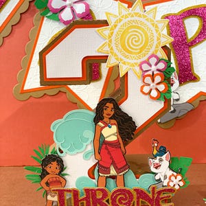 Large Moana 3D Letters or Numbers with Name | Princess Party Theme | Princess Birthday | Girl Party Decorations | Princess Centerpieces
