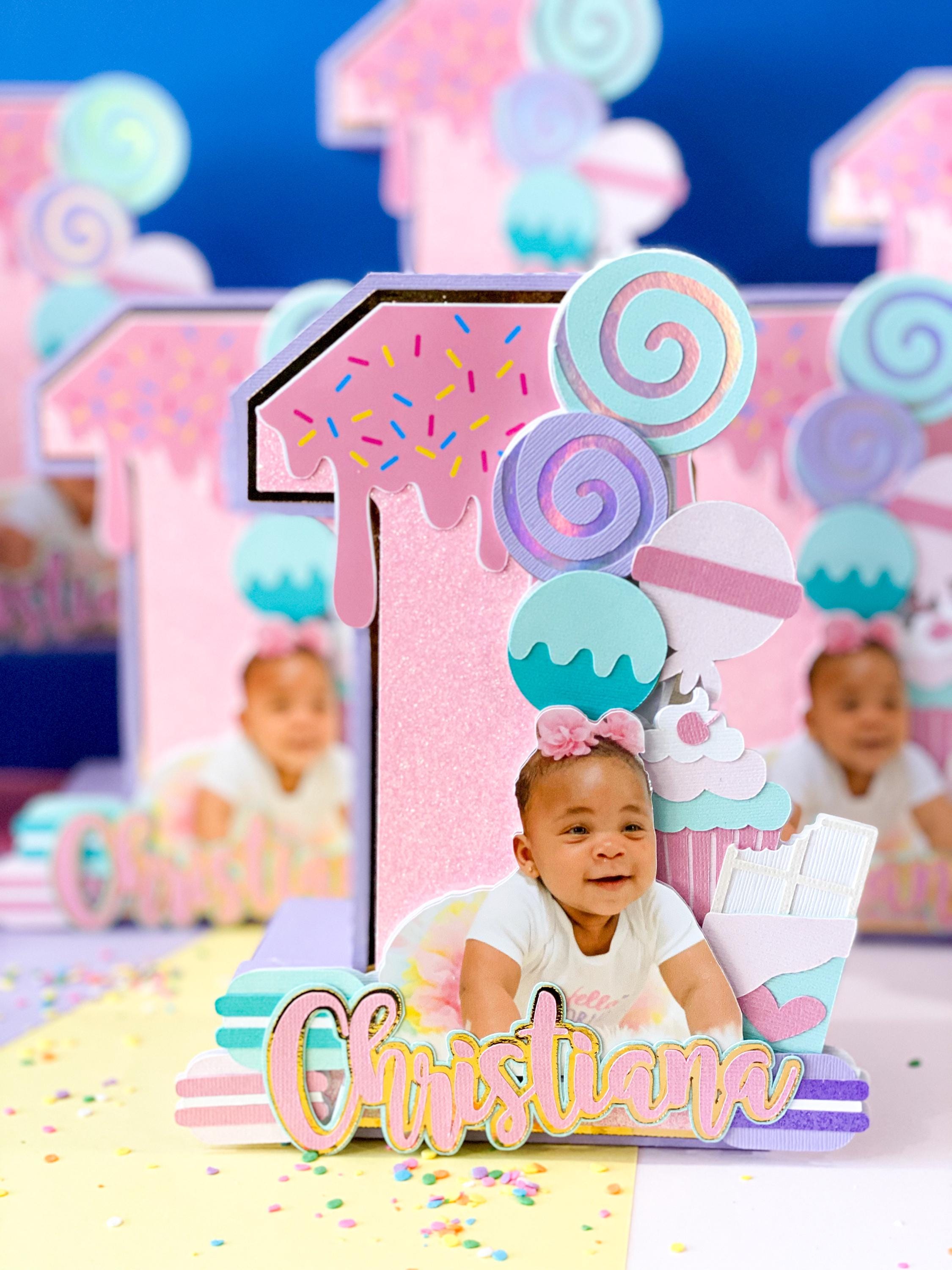 Candyland Theme 3D Number Fillable Box