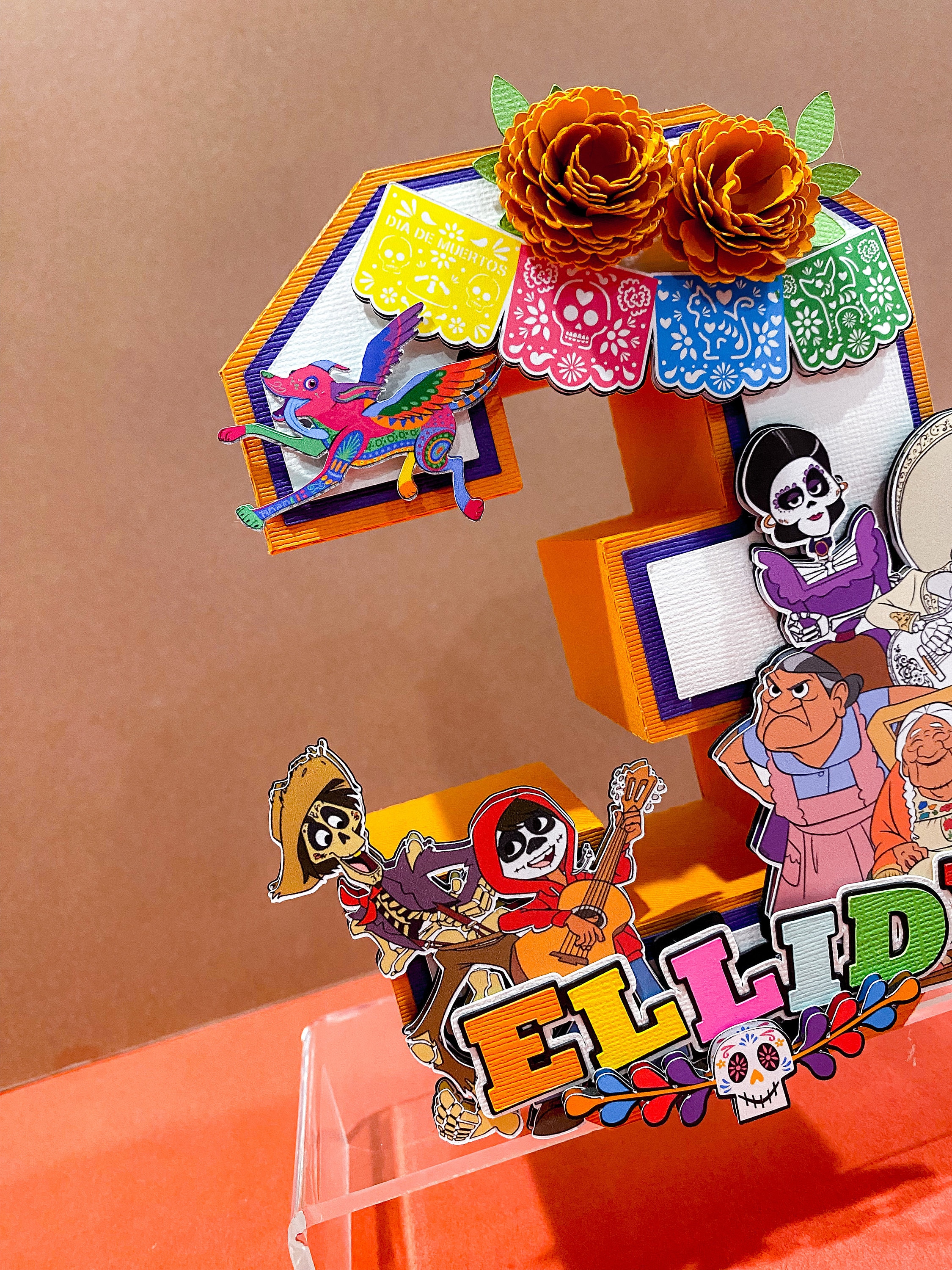 Coco Theme 3D Letters or Numbers With Name | Día De Los Muertos Party ...