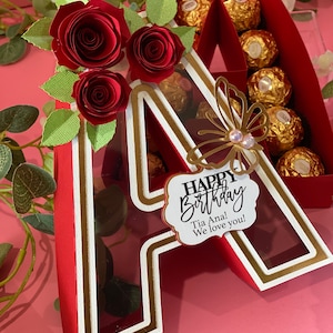 3D Letter Fillable Box for Gifts| Birthday Box|  Personalized Gifts Box| Mother’s Day Gifts| Graduation Gift Box| Father&#39;s Day Gift Box