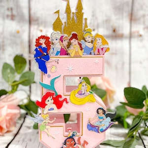 Princess 3D Letters or Numbers| Princess Party Theme | Princess Birthday Keepsake | Girl Party Decor | Princess Centerpiece | Memorabilia |