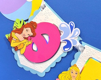 Princess Pool Party Banner | Pool Party Theme Party | Beach Birthday Party| Personalized Banner | Summer Birthday Party