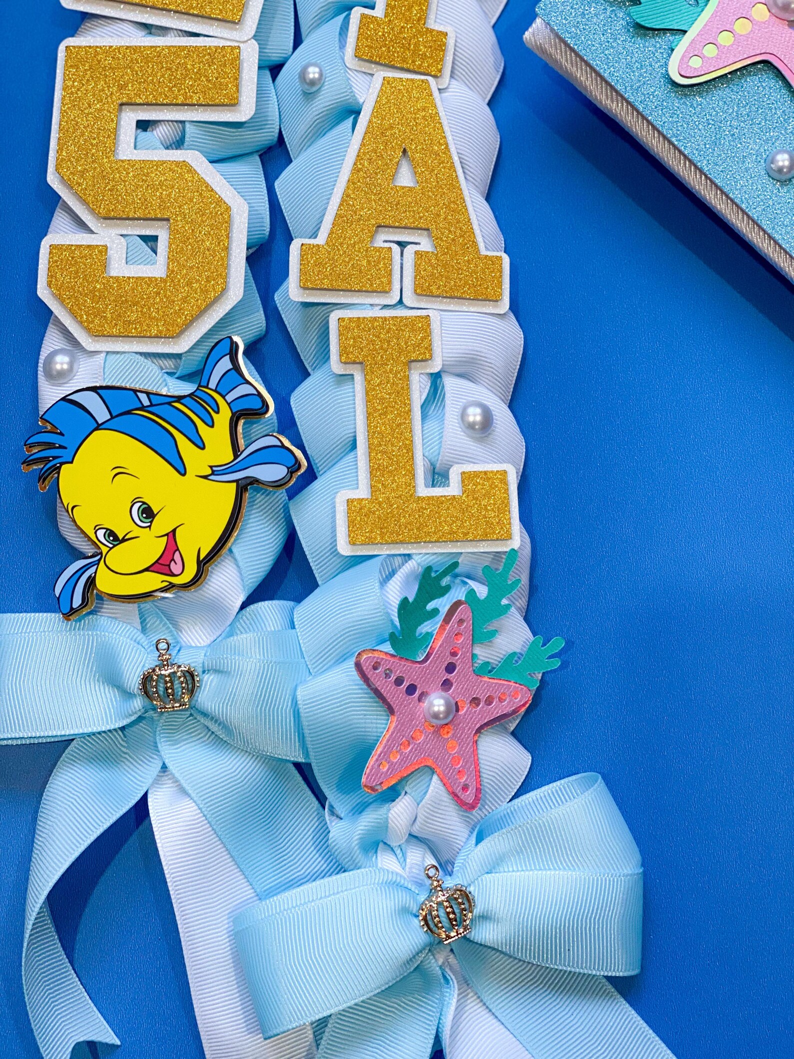 Ariel Little Mermaid Graduation Lei | Kindergarten Graduation Lei ...