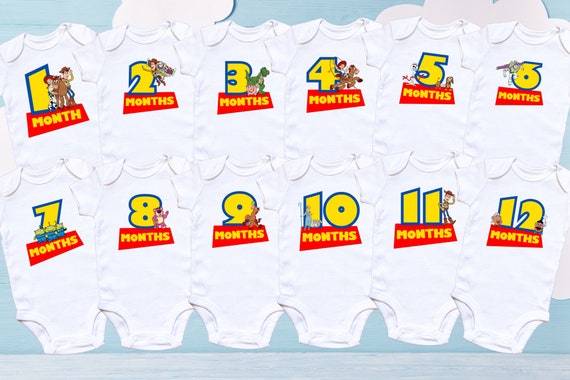 Toy Story Milestone Bodysuit Monthly Bodysuit Baby Shower Gift