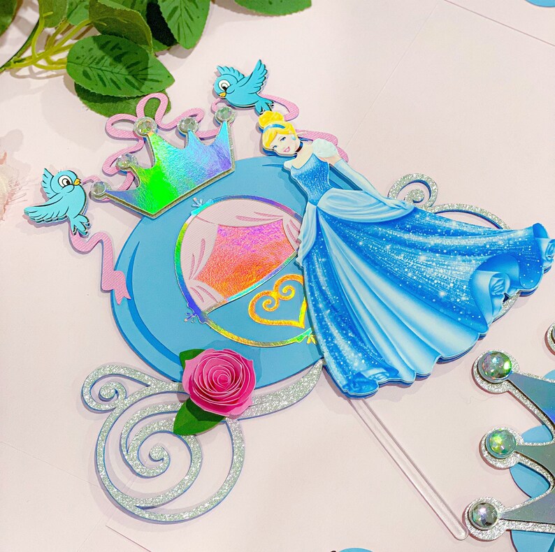 Princess Cake Topper Princess Theme Party Castle Princess - Etsy