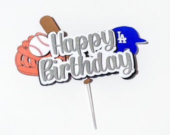 Los Angeles Dodgers Cake Topper | Baseball Cake Topper | Dodgers Cake Topper | Cake Topper | Baseball Party |