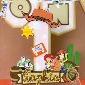 Large Pink Retro Toy Story 3D Letters or Numbers with Name | Toy Story Party | Woody Buzz | Nursery Room Decor | Baby Shower Centerpieces |