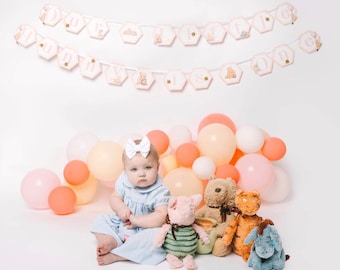 Winnie the Pooh Baby Shower Banner | Pink Winnie the Pooh Theme Party | Winnie the Pooh Birthday Banner | Personalized Banner