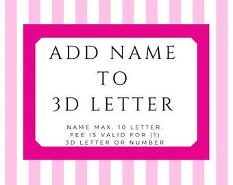 3D Letters