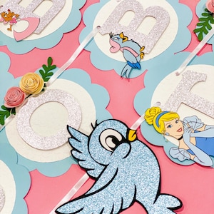Bibbidi Bobbidi Boo Cinderella | Happy Birthday Banner | Cinderella Princess Theme Party | Cinderella Birthday Banner | Personalized Banner