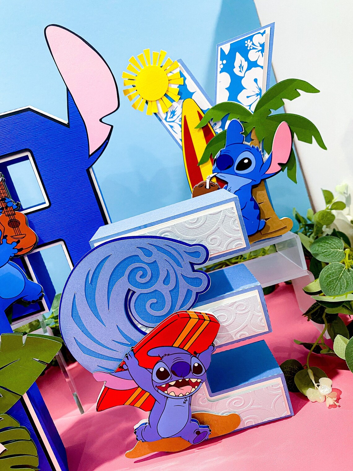 Lilo and Stitch Theme 3D Letters Lilo and Stitch Party Theme - Etsy