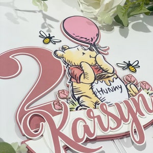 Winnie the Pooh Cake Topper | Baby Shower Cake Topper | Winnie the Pooh Theme Party | Disney Birthday Theme | Classic Winnie the Pooh |