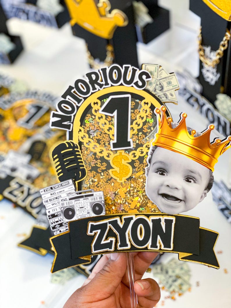 Notorious ONE Theme Cake Topper | Hip Hop Party Theme | Rap Birthday ...