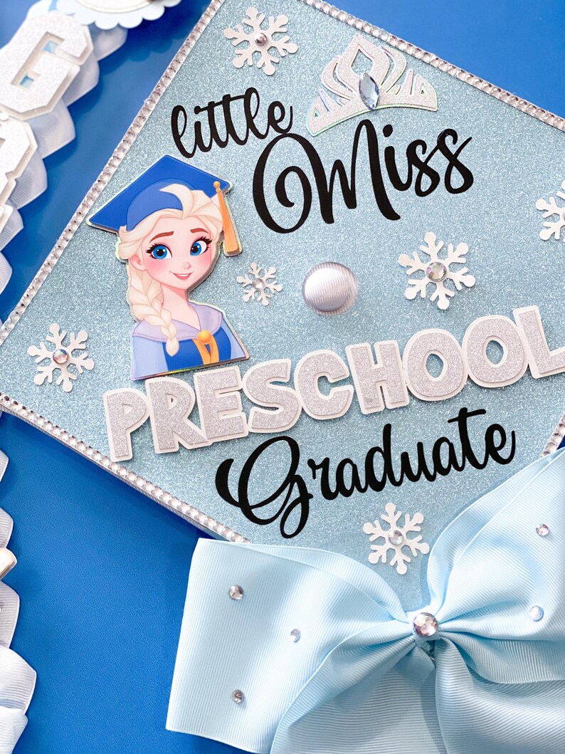 Bundle Frozen Graduation Cap Topper and Lei | Kindergarten Graduation ...