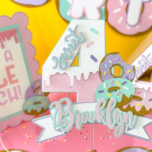 Donut Cake Topper | Donut Sweet Treats Theme Party | Candy Birthday | Sweet Treats Birthday Theme |