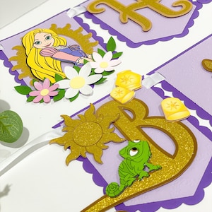 Rapunzel Banner | Disney Princesses Theme Party Decor | Princess Birthday Banner | Disney Tangled Princess Banner | Best Day Ever Garland |
