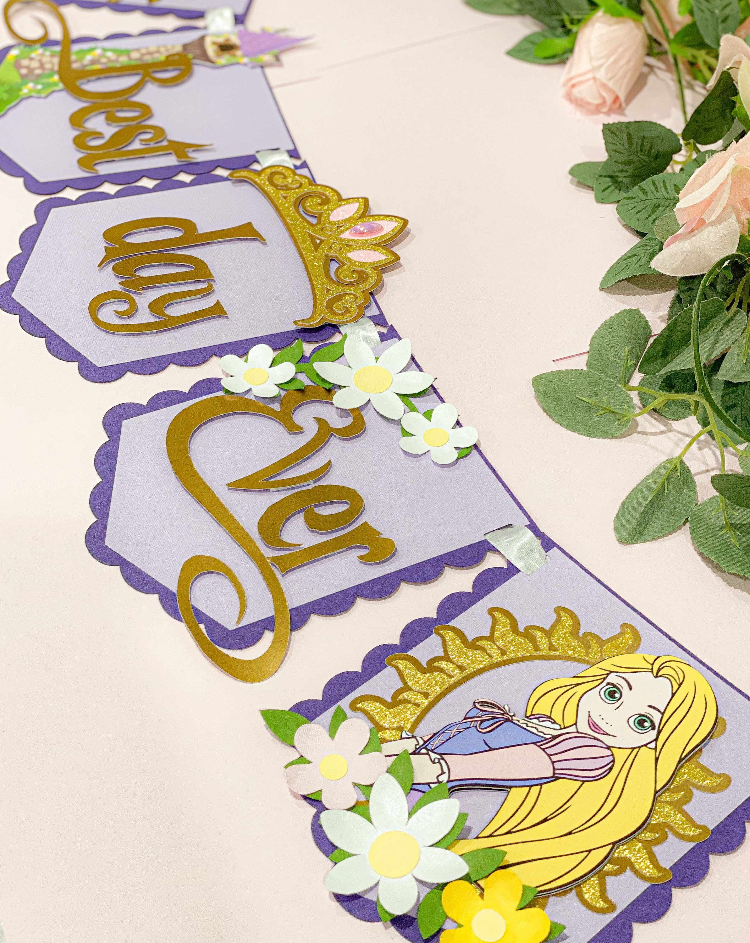 Rapunzel Banner Disney Princesses Theme Party Princess | Etsy Australia