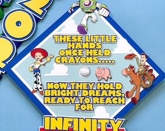 Bundle Toy Story Graduation Cap Topper and Lei | Kindergarten Graduation | Graduation Gift | Personalized Grad Cap and Lei | Class of 2026 |