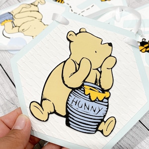 Winnie the Pooh Birthday Banner | Winnie the Pooh Theme Party | Winnie the Pooh ONE Banner | Personalized Banner | Monthly Milestone Banner