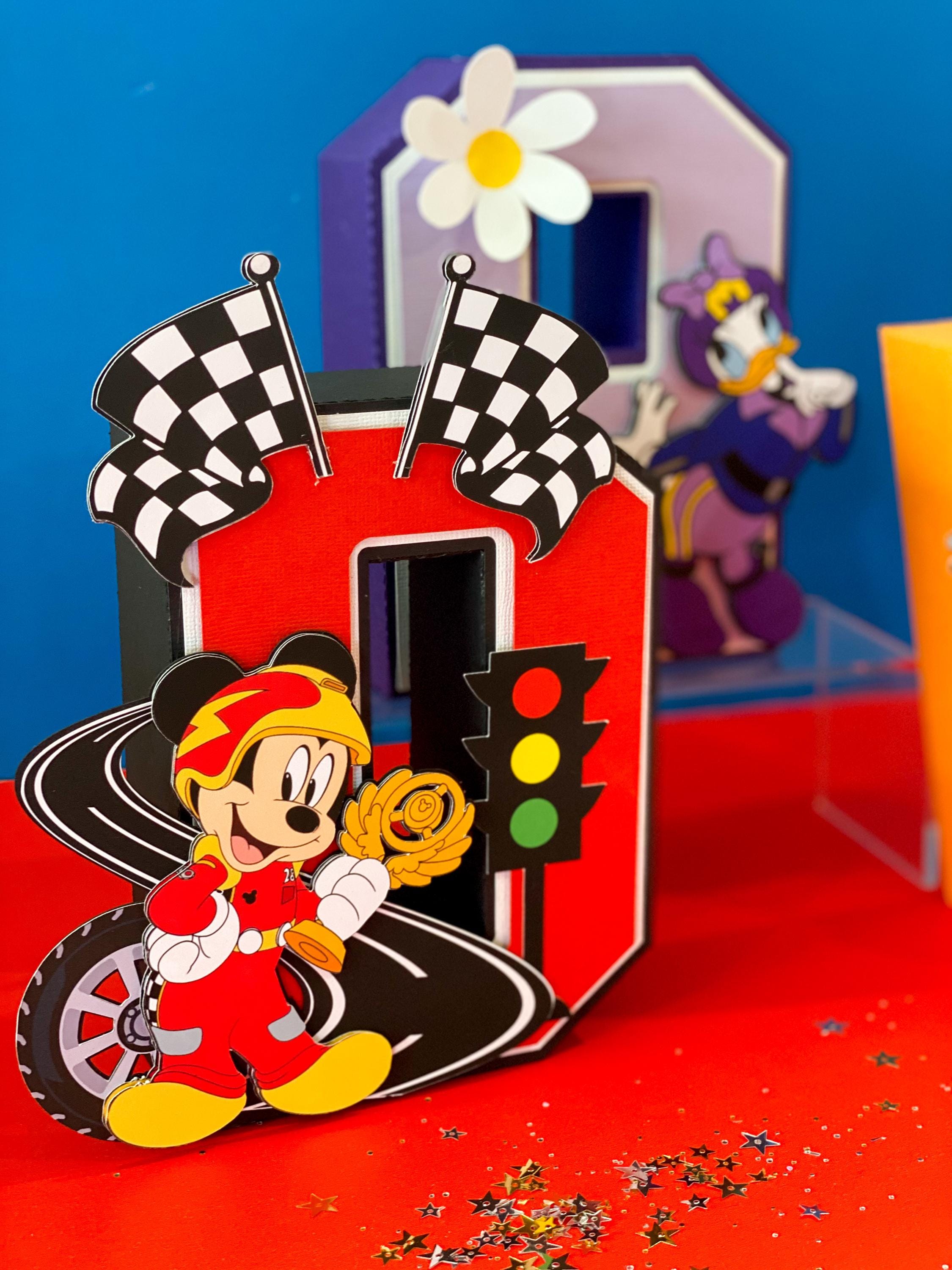 Mickey Mouse Roadster Racers Theme 3D Letters or Numbers