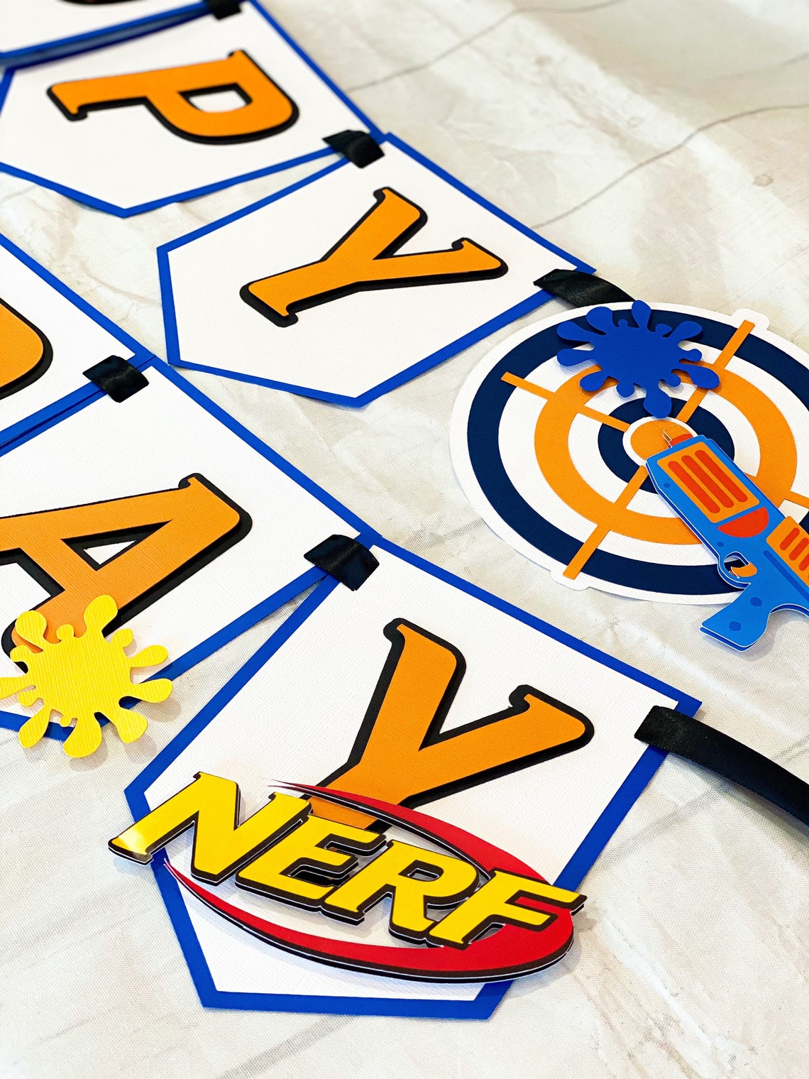 Nerf Theme Birthday Banner Personalized Birthday Banner - Etsy