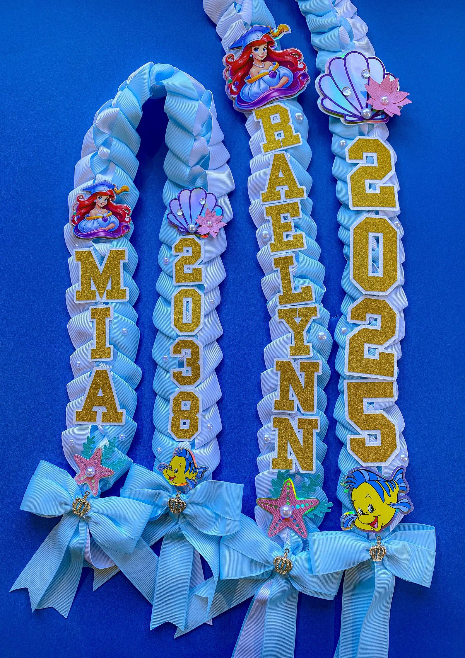 Ariel Little Mermaid Graduation Lei | Kindergarten Graduation Lei ...