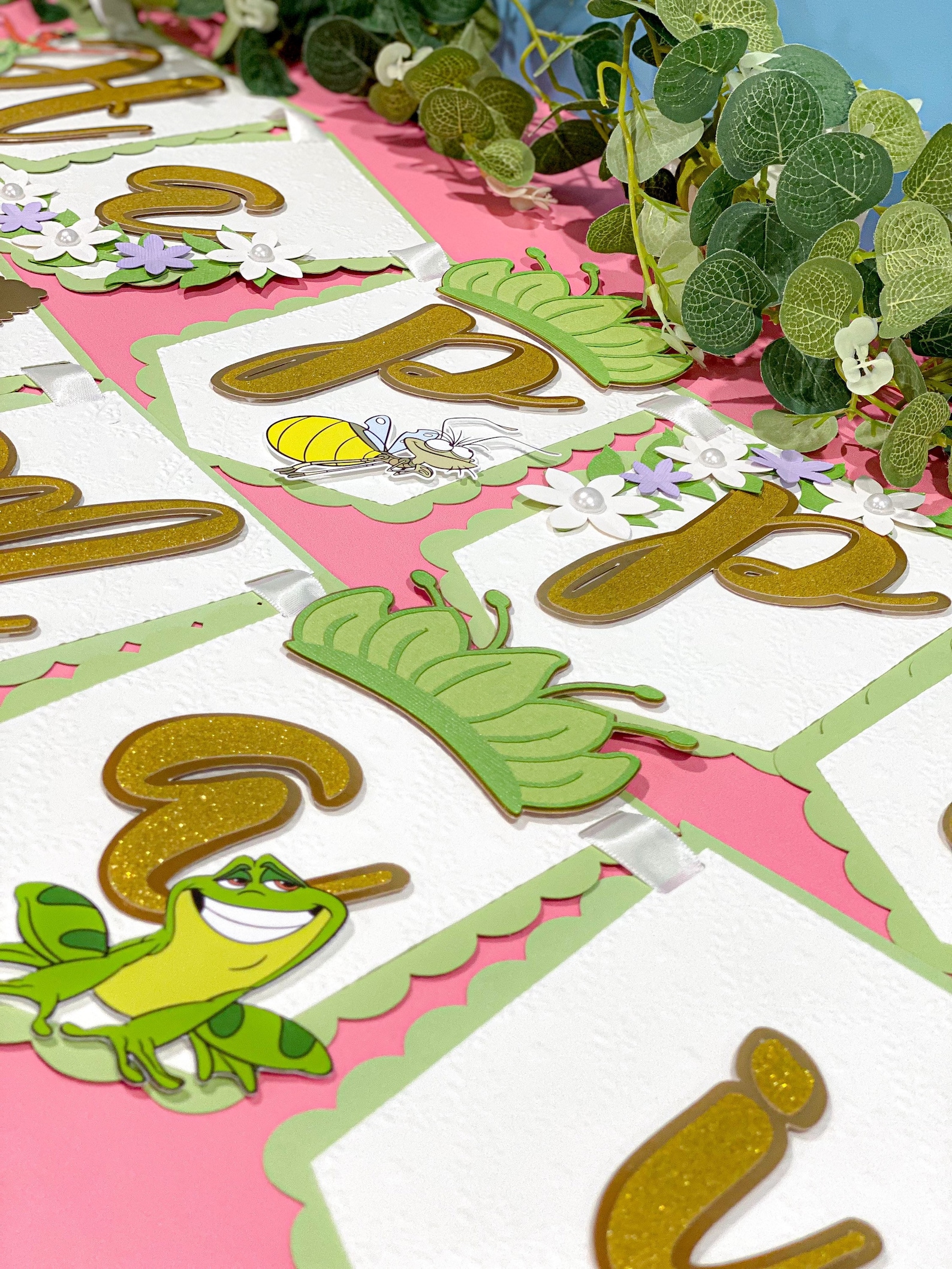 Tiana Happy Birthday Banner Disney Princesses Theme Party Princess