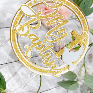 My Baptism Cake Topper | Baptism Party Decor | Personalized Bautizo Cake Topper