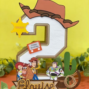 Large White Retro Toy Story 3D Letters or Numbers with Name | Toy Story Party | Woody Buzz | Nursery Room Decor | Baby Shower Centerpieces