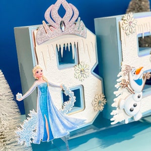 Frozen Theme 3D Letters | Frozen Elsa Party Theme | Frozen Birthday | Nursery Room Decorations | Baby Shower