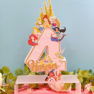 Princess 3D Letters or Numbers With Name | Princess Party Theme ...