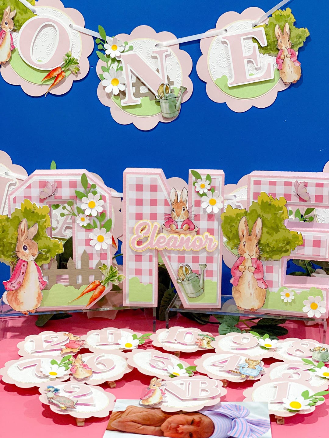 Peter Rabbit 3D Letters or Numbers| Easter Party Theme | Bunny Birthday ...