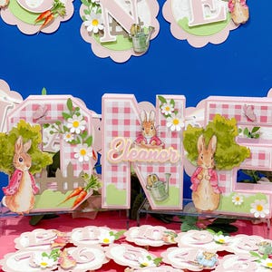 Peter Rabbit 3D Letters or Numbers| Easter Party Theme | Bunny Birthday ...