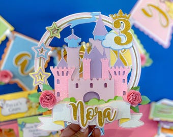 Princess Cake Topper | Princess Theme Party | Castle Princess Birthday | Disney  Princess Birthday Theme |