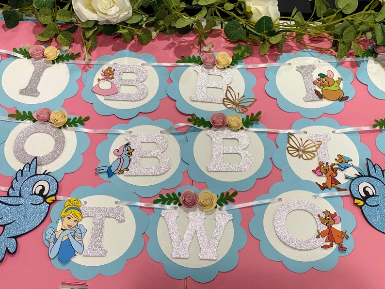 Bibbidi Bobbidi Boo Cinderella | Happy Birthday Banner | Cinderella ...