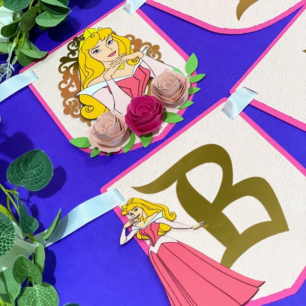 Sleeping Beauty Banner | Disney Princesses Theme Party | Sleeping Beauty Princess Birthday Banner | Disney Princess Aurora | Dreamland Party