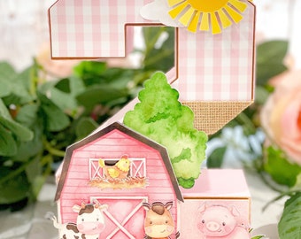 Farm Theme 3D Letters | Cowgirl Party Theme | Farmyard Birthday | Girl Party Decorations