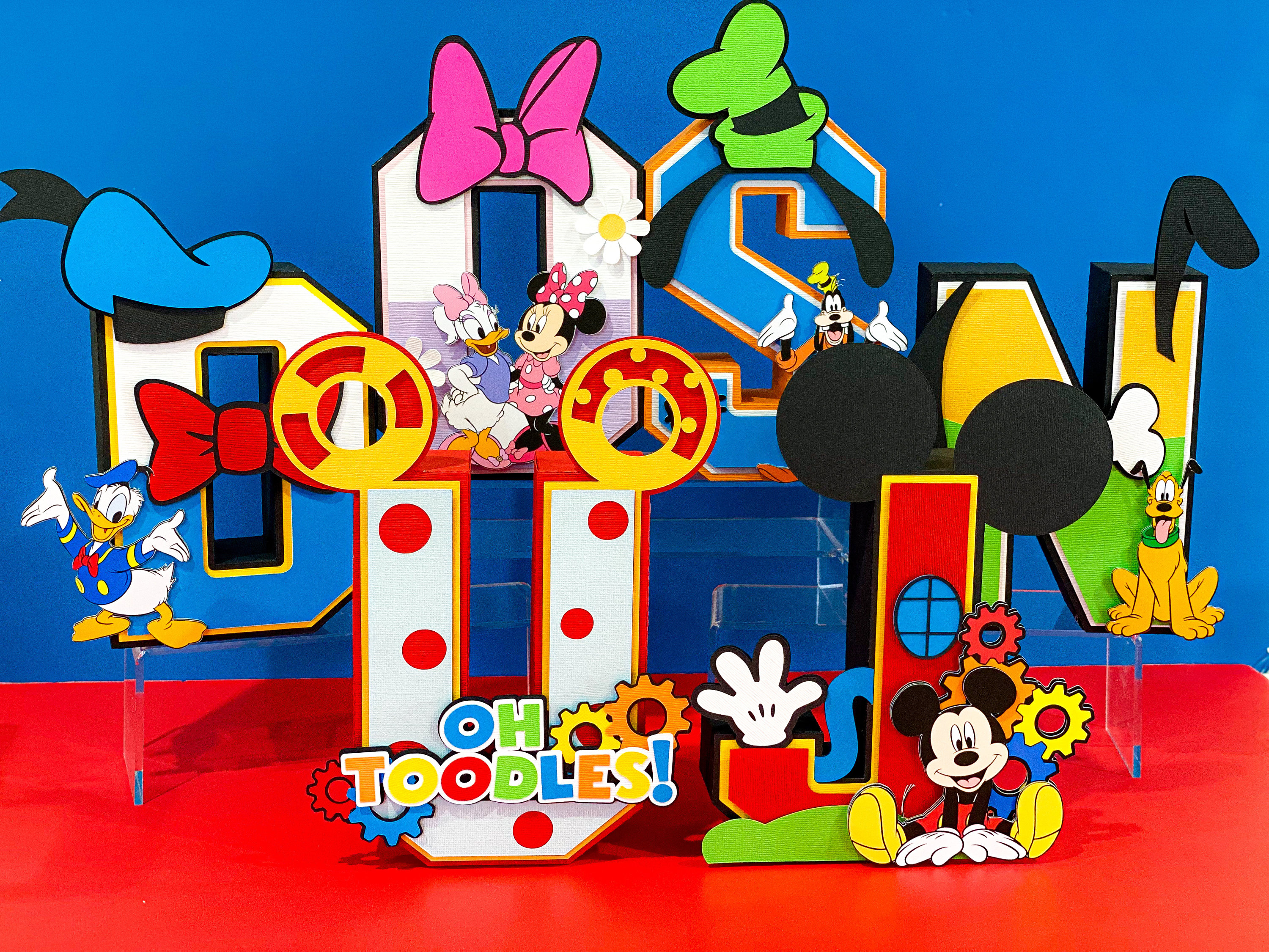 Letras o números 3D de la Casa Club de Mickey Mouse / Tema de Mickey y sus  amigos / Cumpleaños de Mickey / Decoración de habitación infantil / Baby  Shower - Etsy México, image size:3000x2250