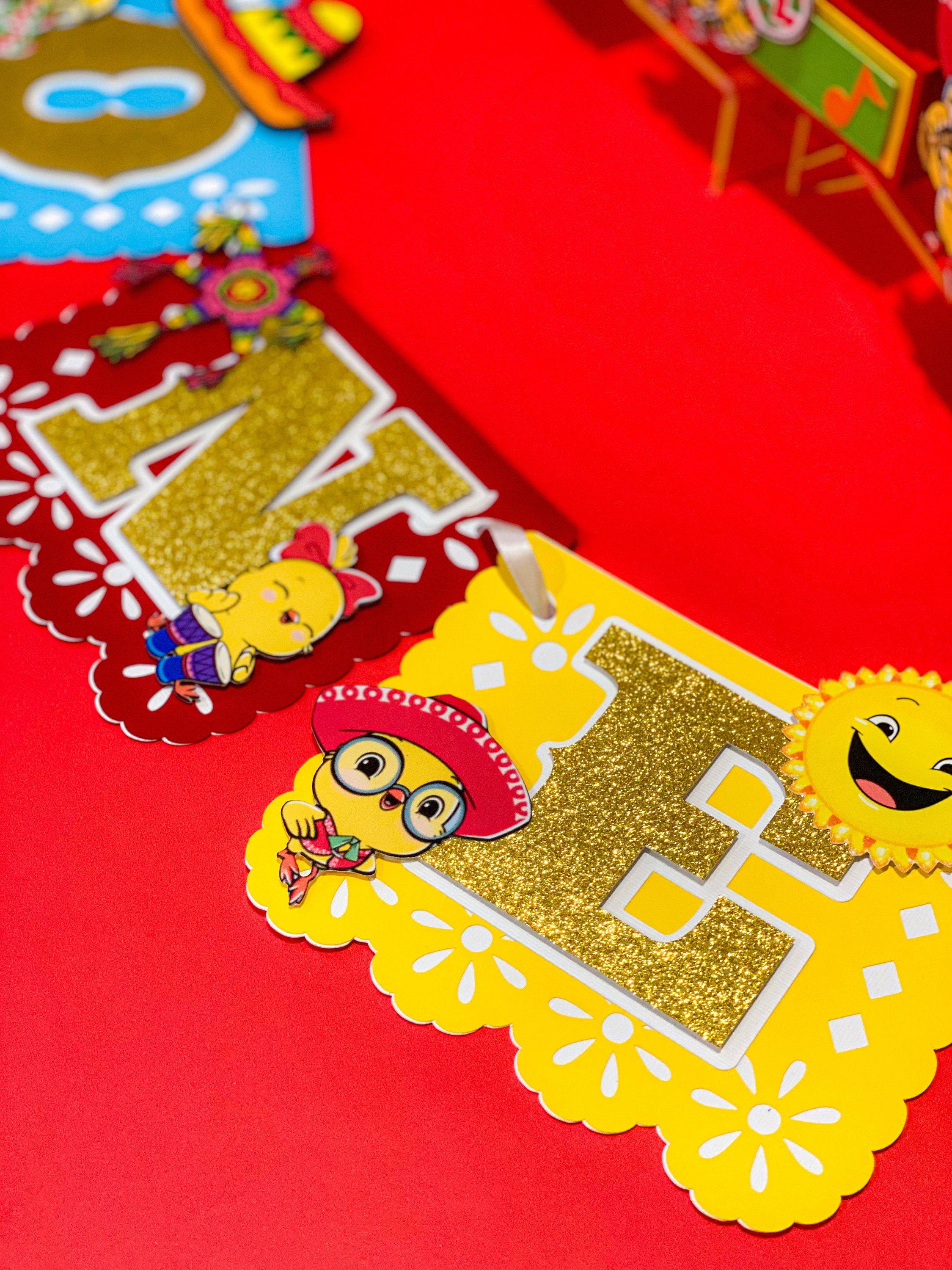 Fiesta Canticos Happy Birthday Banner | Canticos Theme Party | Pollitos Birthday Banner | First Birthday