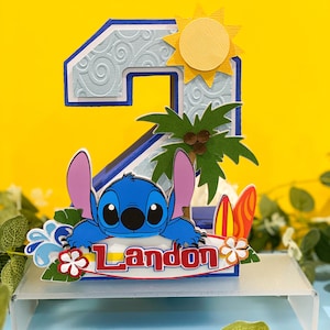 Surfing Stitch Theme 3D Letters |Lilo and Stitch Party Theme | Lilo and Stitch Birthday | Nursery Room Decorations | Baby Shower Decorations