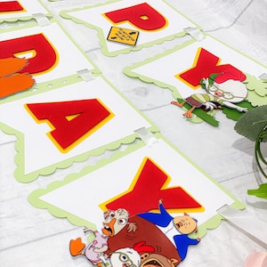 Chicken Little Theme Banner | Chicken Little Theme Party | Chicken Little Theme | Happy Birthday Banner |