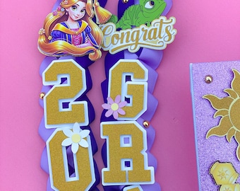 Rapunzel Abschluss Lei | Kindergarten Abschluss Lei | Abschlussgeschenk | Prinzessin Graduation Lei | Abschlussband Lei | Jahrgang 2025