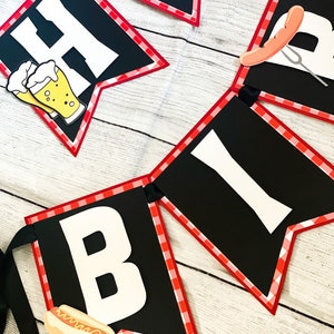 BBQ Summer Theme Birthday Banner | Personalized Birthday Banner | BBQ Birthday Theme