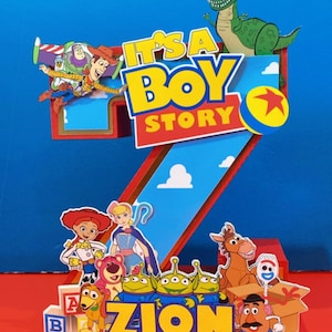 Large It&#39;s A Boy Story 3D Letters or Numbers with Name | Boy Story Baby Shower Theme | Nursery Room Decorations | Baby Shower Centerpieces
