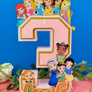 Large Toddler Princess 3D Letters or Numbers with Name | Princess Party | Princess Birthday | Girl Party Decorations | Princess Centerpieces