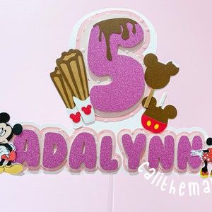 Mickey Treats Cake Topper | Disney Snacks Cake Topper | Mickey Minnie Theme Party | Disney Birthday Theme